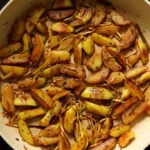 Nepali aloo in the pan after cooking