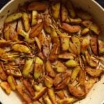 Nepali aloo in the pan after cooking