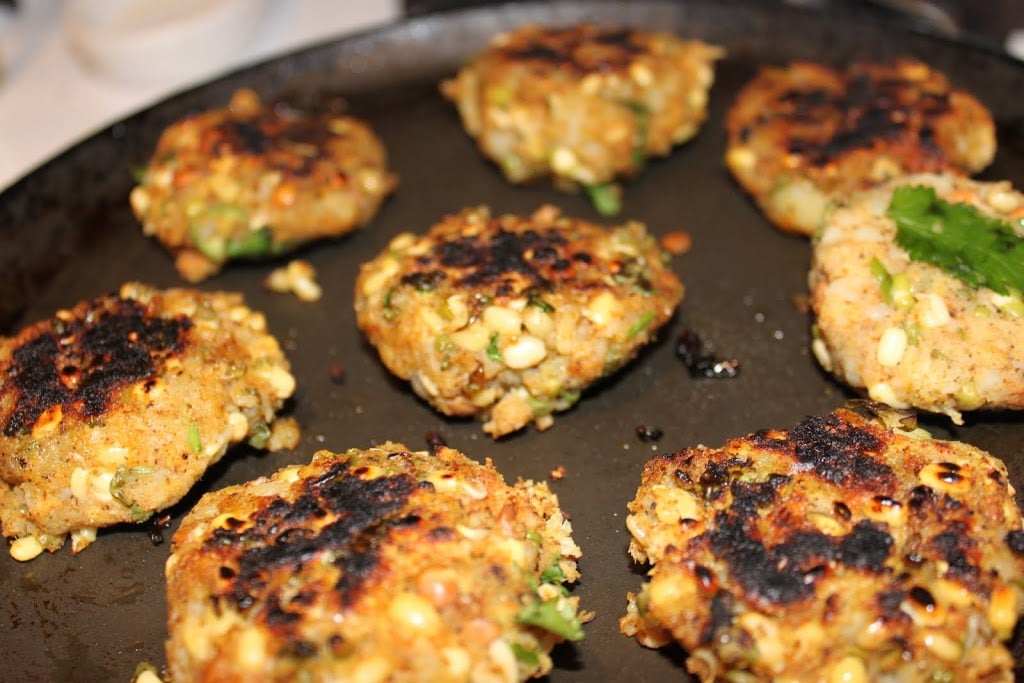 Sprouts Potato Cutlets. Delicious vegan burger patties that are healthy and so easy and fun to make. Vegan Recipe. #veganricha #vegan