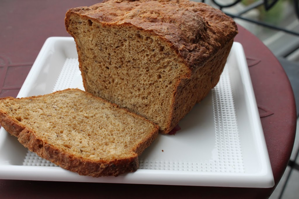 Grape oats flaxseed molasses wheat bread. Healthy, delicious and packed full of goodness. This tasty wheat bread can be used for all sorts. Vegan Recipe. #veganricha #vegan