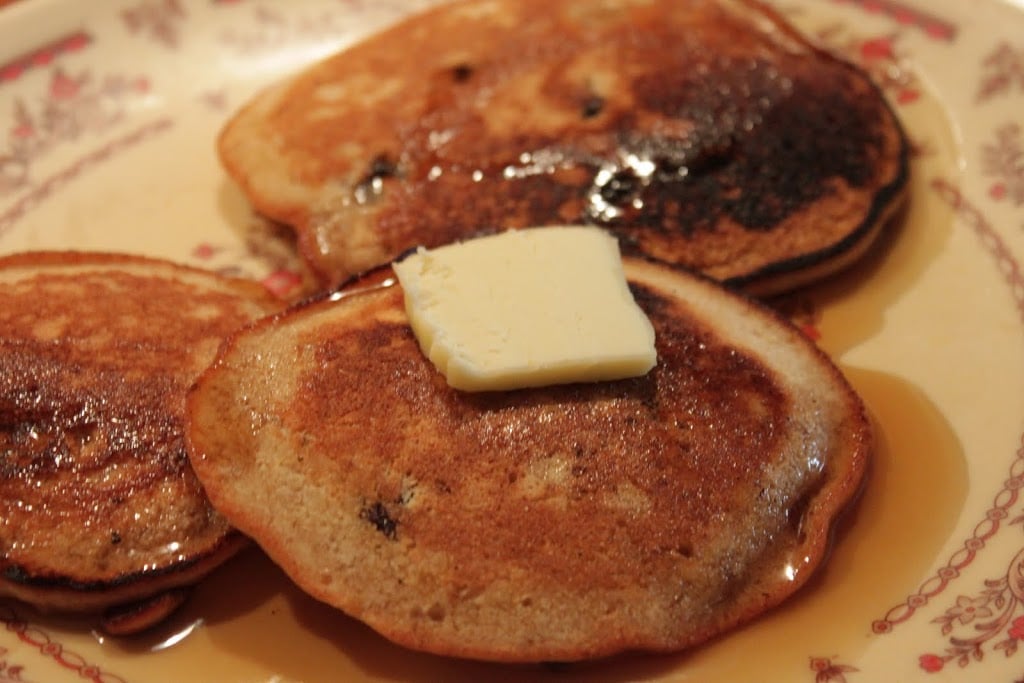 Ginger Pancakes. A healthy and delicious breakfast made with ginger syrup. Vegan Recipe. #veganricha #vegan