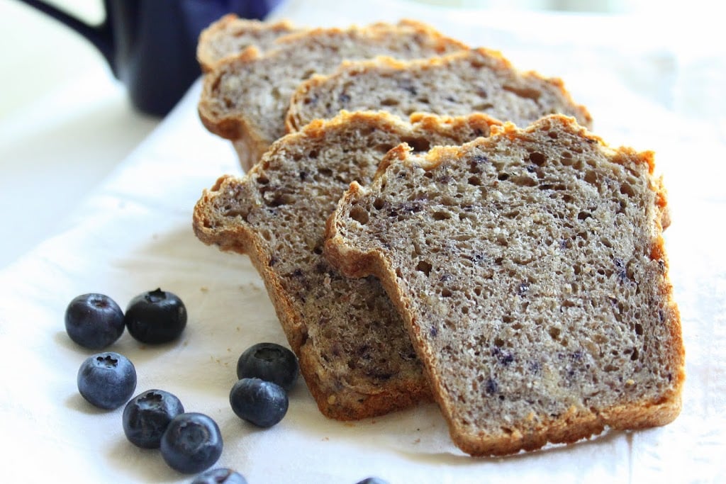 Multigrain Multifruit Mini Loaf. A mildly sweet fruit bread that makes a great snack by themselves or in combination with dips, fresh fruits, in salads, or with nut butters. Vegan Recipe. #veganricha #vegan