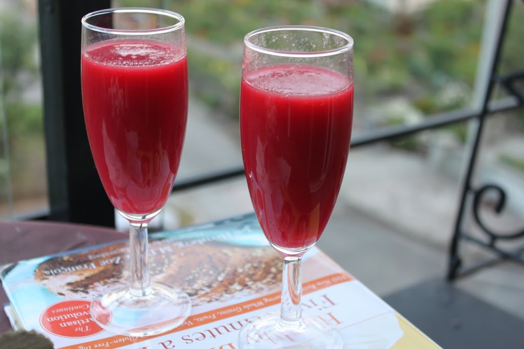 Mango Beet Spiced Cooler. A delicious, refreshing and fruity cooler made with fresh mango, beets mint, cumin and honey. Vegan and Gluten Free Recipe. #glutenfree #veganricha #vegan