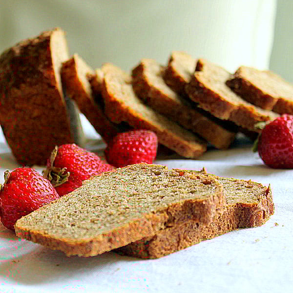 Strawberry Mango Molasses Mini Loaf. A delicious fruit bread made with fresh strawberry and mango. Vegan Recipe. #veganricha #vegan