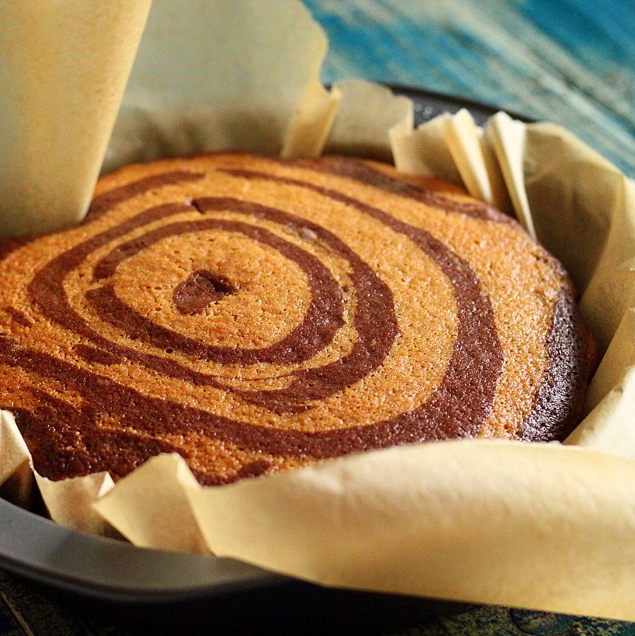 Vegan Marble Zebra Cake