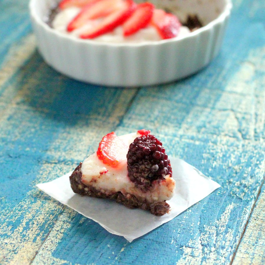 No Bake Single Serve Chocolate Cream Berry Pie