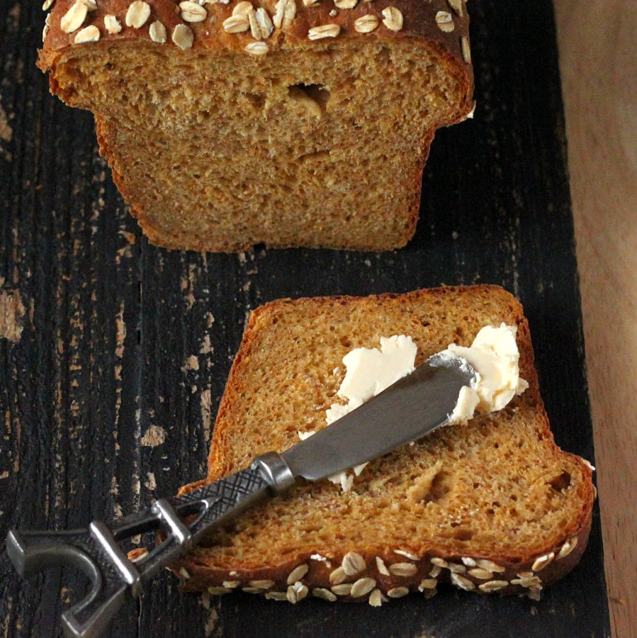 Pumpkin Wheat Bread Loaf | Vegan Richa