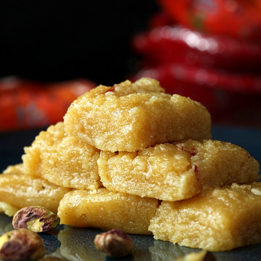 Vegan Kesar Burfi
