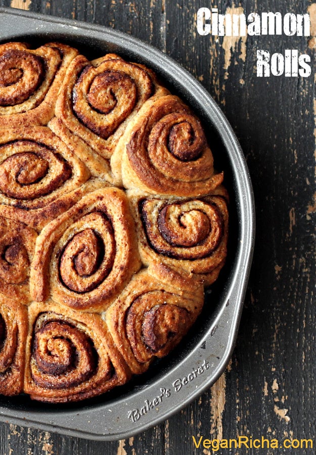 Vegan Cinnamon Rolls Pinterest Graphic