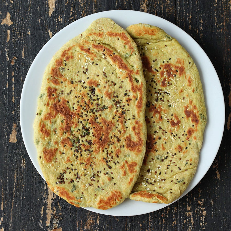 Oil-free Avocado Naan