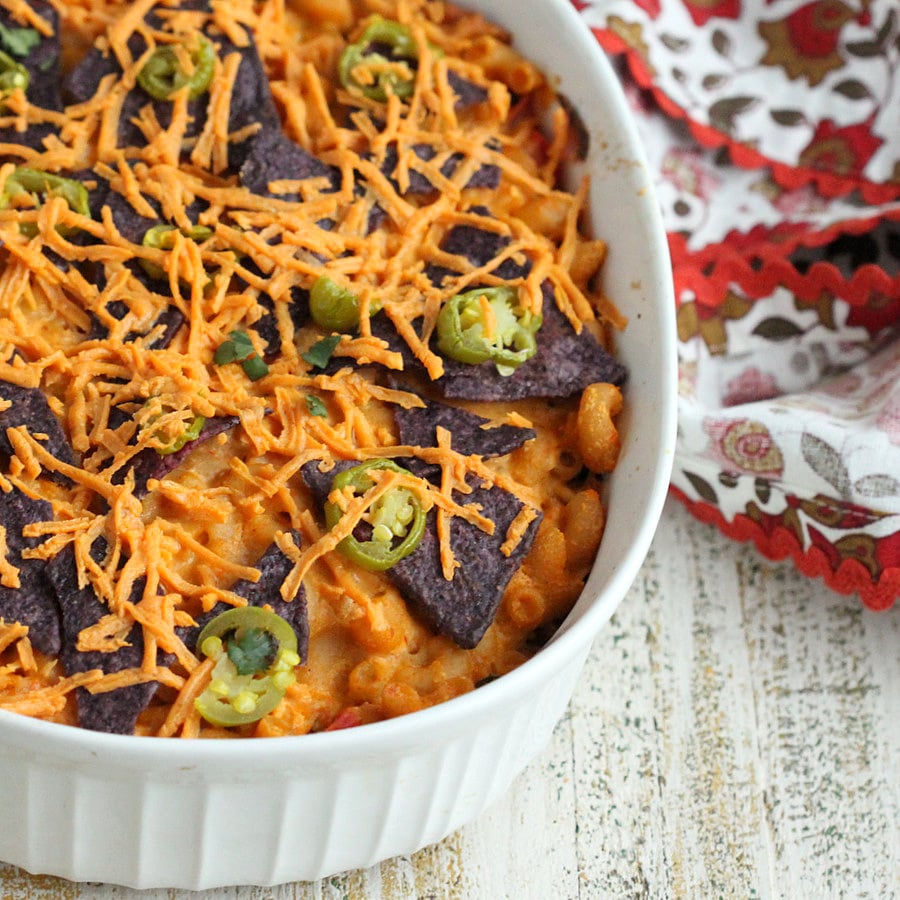 Nacho Mac and Cheese Casserole Vegan Nacho Mac and Cheese Casserole