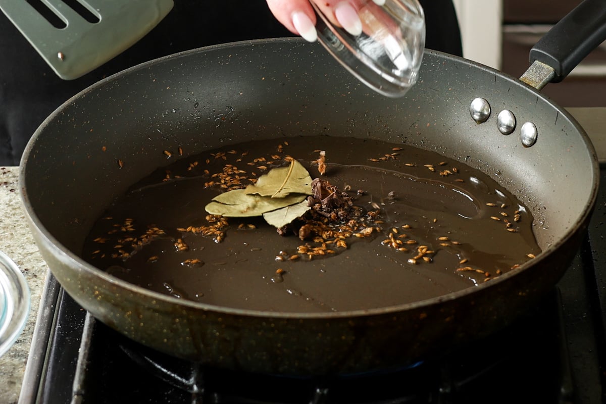 adding the other whole spices