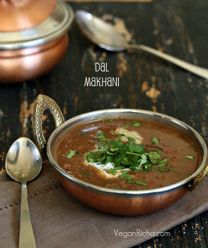 Vegan Dal Makhani - Black Gram and Kidney Beans in Creamy Buttery Gravy