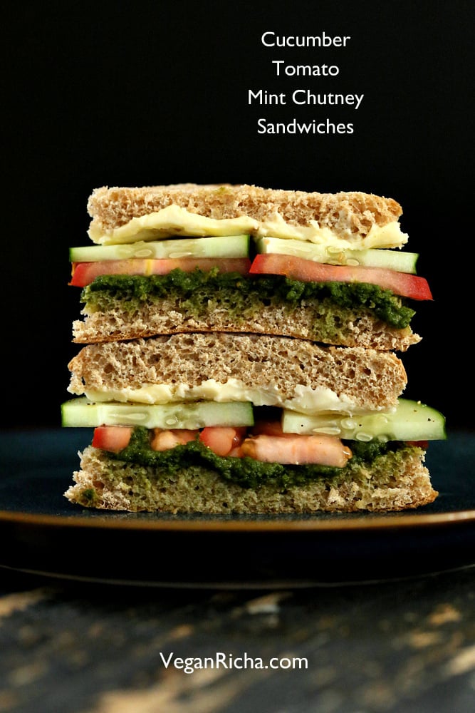 Cucumber Chutney Sandwiches | Vegan Richa