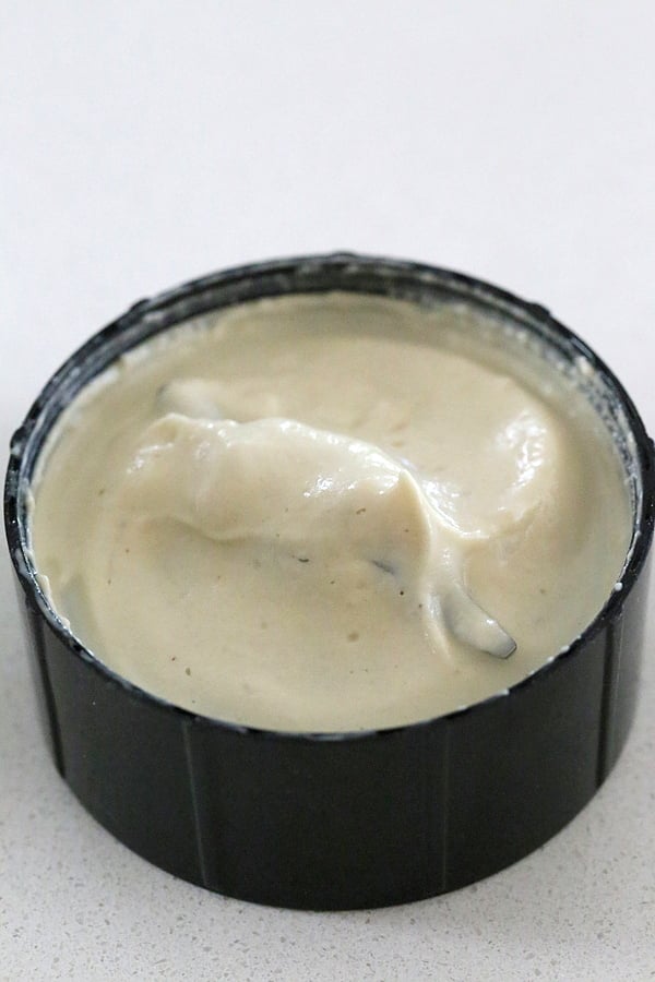 Easy Basic Vegan Sour Cream Recipe with cashews, lemon and vinegar. Use anywhere where you use sour cream. Vegan soy-free Recipe. | VeganRicha.com