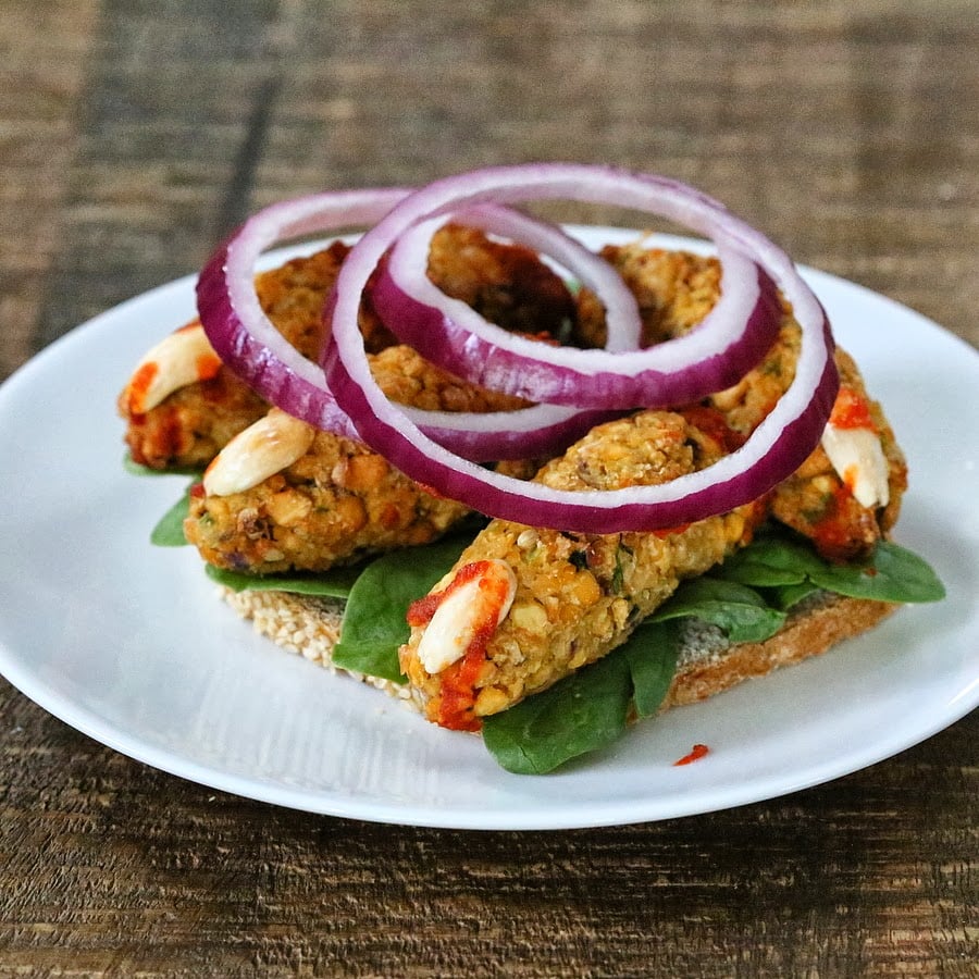 Vegan Falafel Fingers. Perfect halloween snack. Easy Witch fingers! VeganRicha.com #Glutenfree #Soyfree #Sugarfree #vegan #Recipe