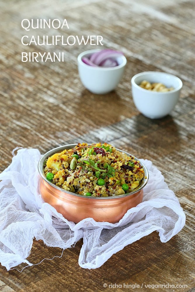 Vegan Glutenfree Quinoa Cauliflower Biryani