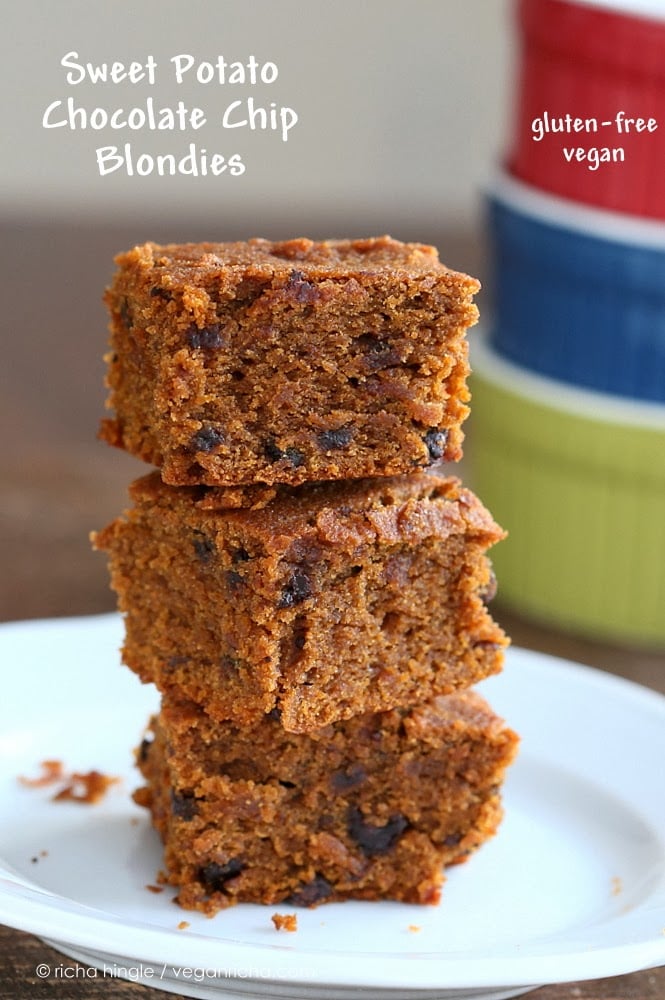 Gluten free Sweet Potato Blondies | Vegan Richa