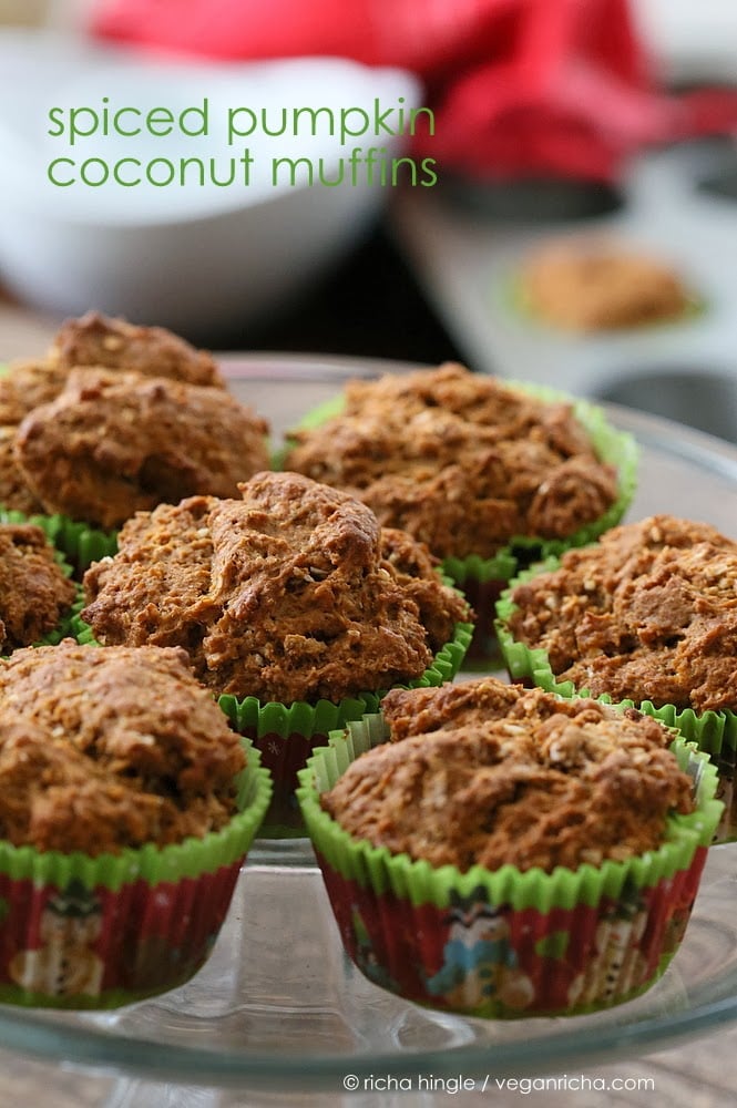 Vegan Spiced Coconut Pumpkin Muffins | Vegan Richa