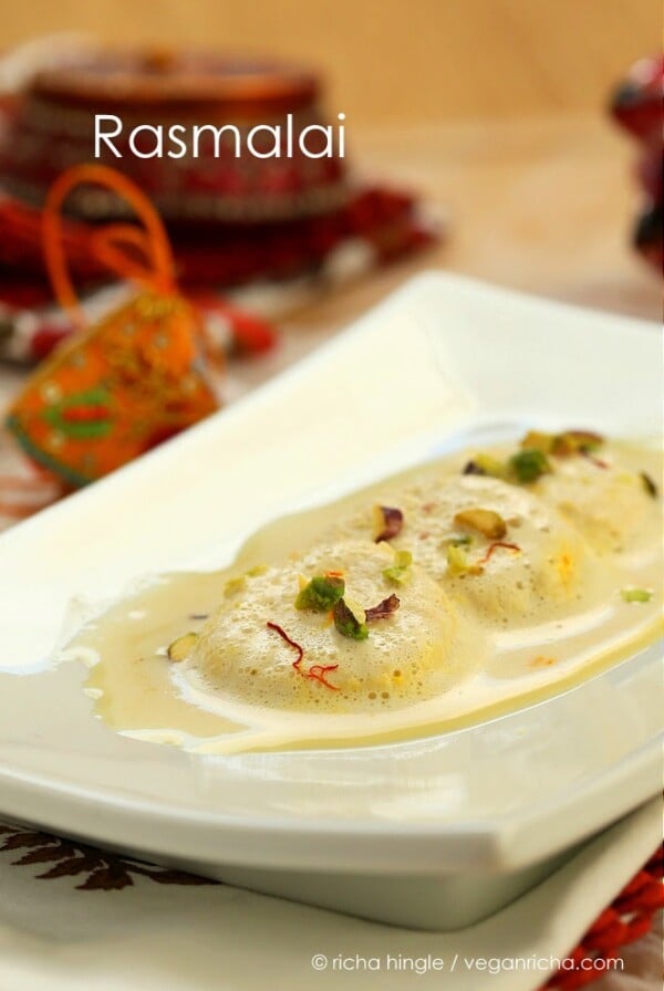 Rasmalai - Cheese balls with saffron cream