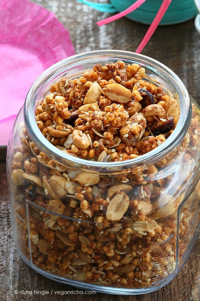 Puffed Millet Quinoa Granola | Vegan Richa