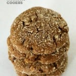 These Vegan Triple Ginger Cookies are soft and chewy, filled with molasses, fresh, candied and powdered ginger.