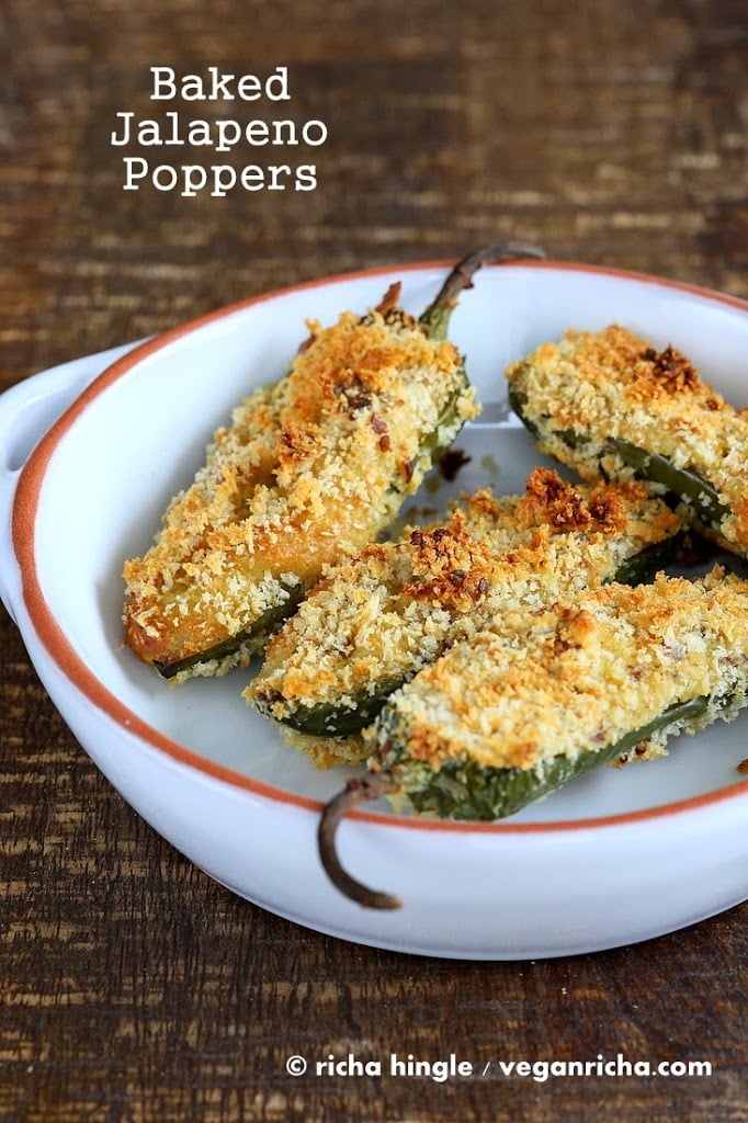Vegan Baked Jalapeno Poppers ! Vegan Richa
