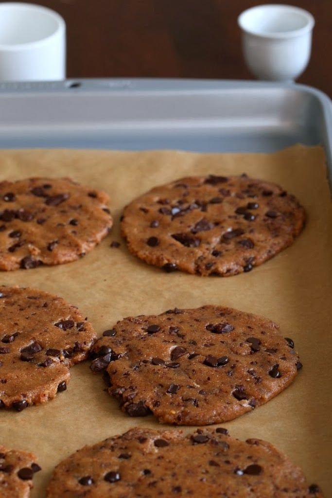 Giant Vegan Chocolate Chip Cookie | https://veganricha.com #vegan #cookie #chocolatechip