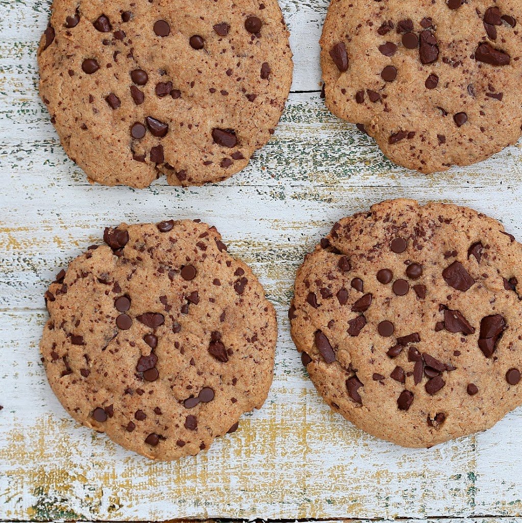 Giant Vegan Chocolate Chip Cookies | Vegan Richa