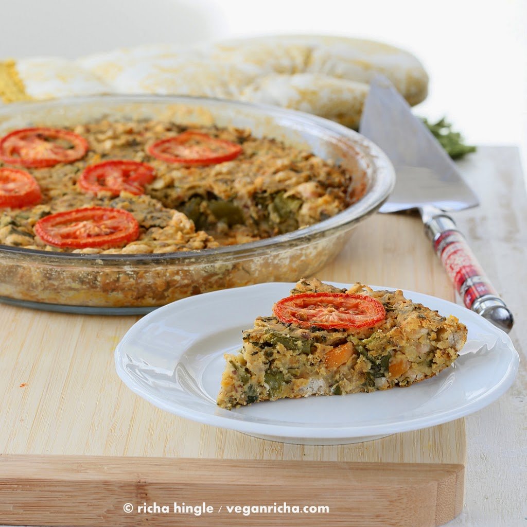 Broccolini White Bean Frittata - Soy free Vegan Frittata