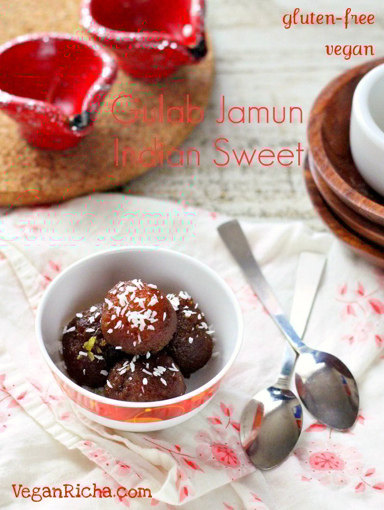 Vegan Gulab Jamuns - Dairy-free Recipe | Vegan Richa