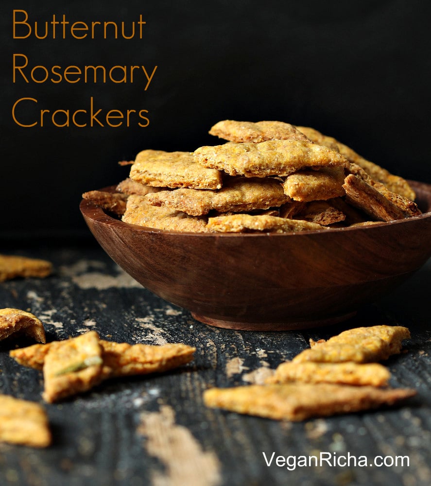Butternut Squash Rosemary Onion Crackers