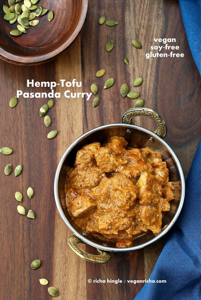 Hemp Tofu in Pasanda sauce
