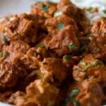 tofu Pasanda in a bowl with rice