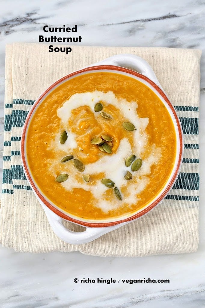 Vegan Curried Butternut Squash Soup