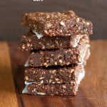 Easy Super Seed chocolate Protein Bars. Vegan gluten-free Recipe #vegan #glutenfree #veganricha