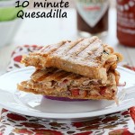 Taco Spice Vegan White Bean Quesadilla with Pepper Jack. #vegan #glutenfree #veganricha