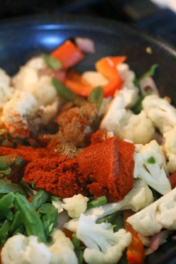 Massaman Curry Vegetables with from scratch Massaman curry sauce that has peanut butter, coconut milk, Thai Malay Spices and amazing flavor. Make this 30 minute vegan massaman curry. Vegan Gluten-free Soy-free Recipe