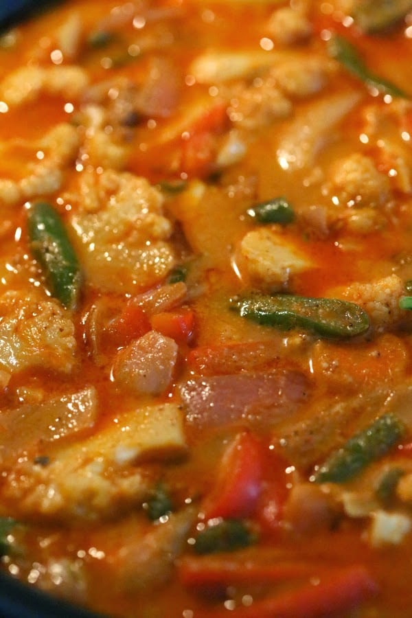 Massaman Curry Vegetables with from scratch Massaman curry sauce that has peanut butter, coconut milk, Thai Malay Spices and amazing flavor. Make this 30 minute vegan massaman curry. Vegan Gluten-free Soy-free Recipe