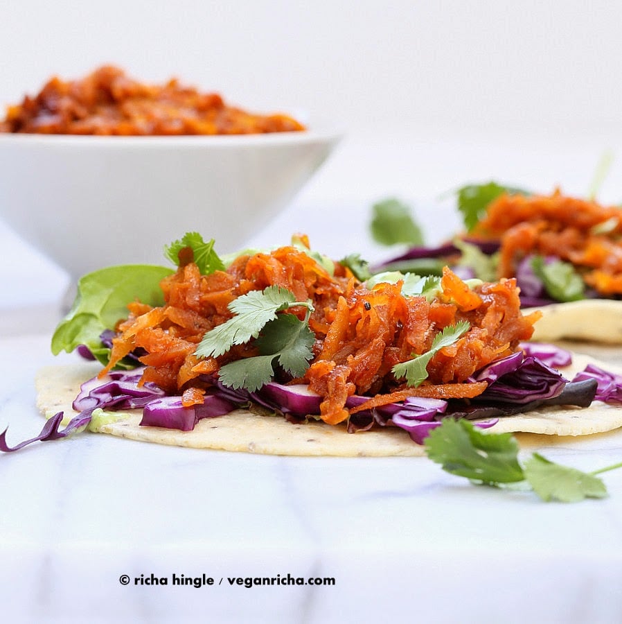 Pulled Butternut Squash Tacos | Vegan Richa