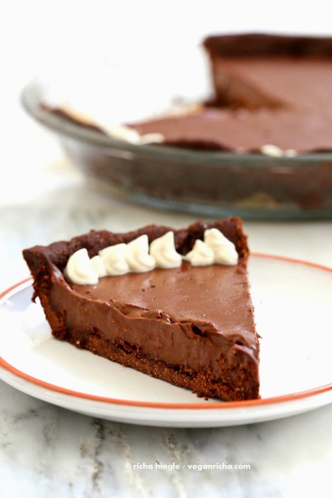 Vegan Chocolate Silk Pie | VeganRicha.com #vegan #glutenfree