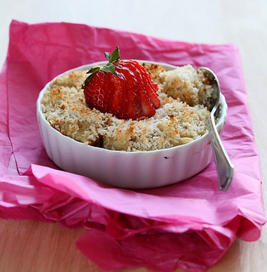 Vegan Baked Coconut Crusted French Toast. Oil-free