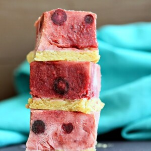 Blueberry Strawberry Frozen Yogurt Bars. Vegan Gluten-free Recipe #glutenfree #veganricha #vegan