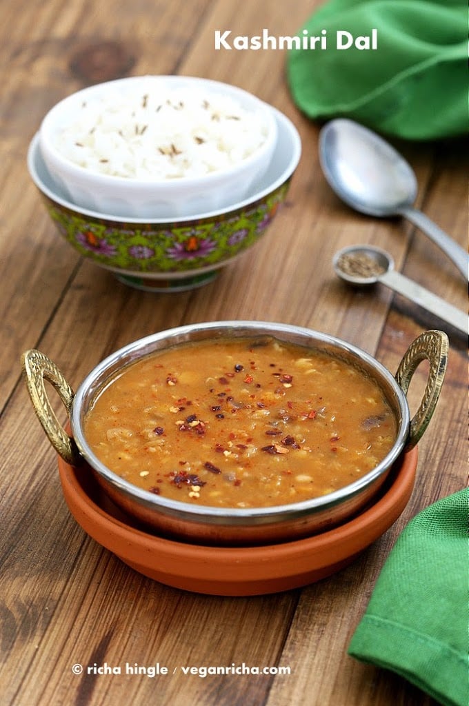 Kashmiri Dal - Split Pea & Yellow Lentil Soup with Ginger and Spices