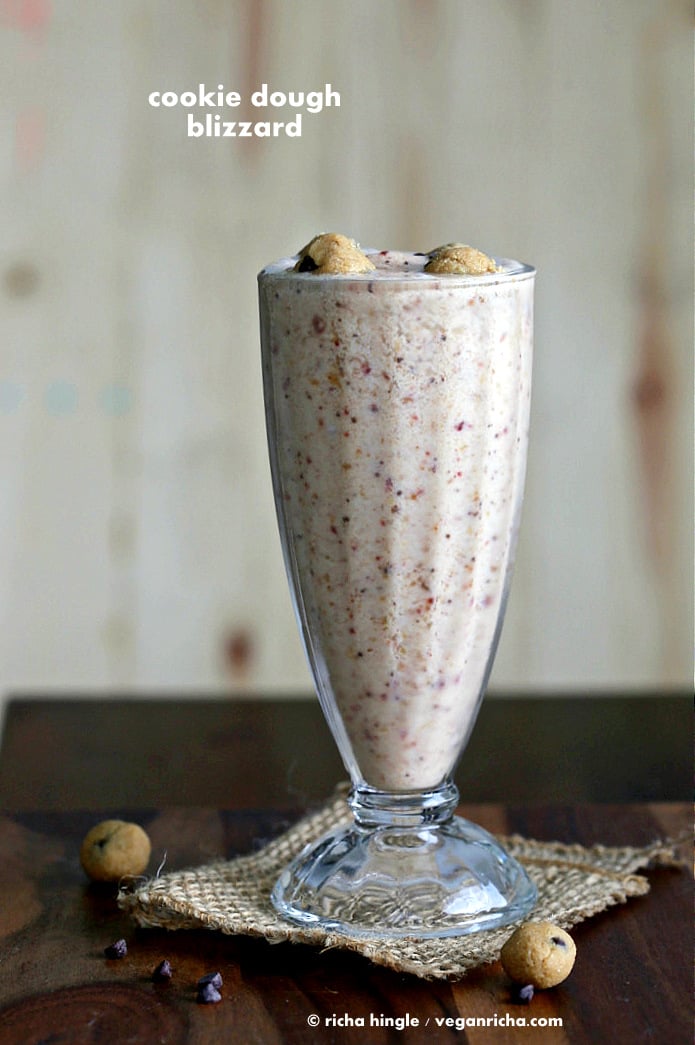 chocolate chip cookie dough blizzard