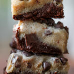 pile of cookie dough brownie bars