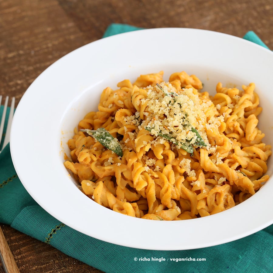 Vegan Pumpkin Sage Pasta |Vegan Richa