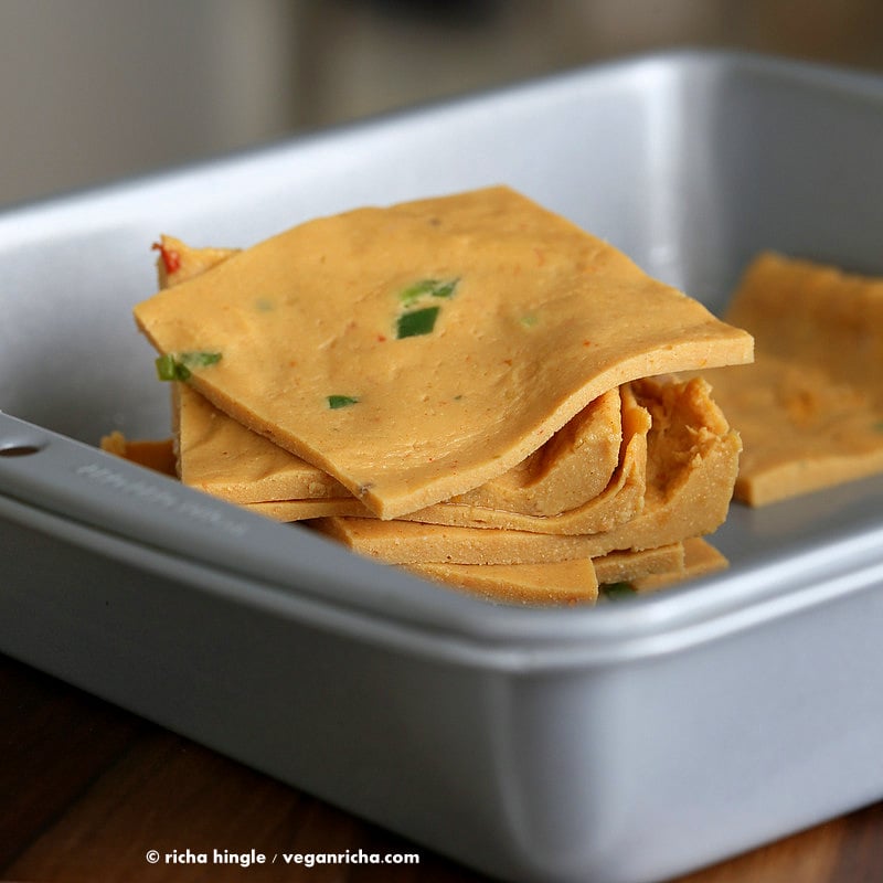 Vegan Nacho Cheese slices - nut-free