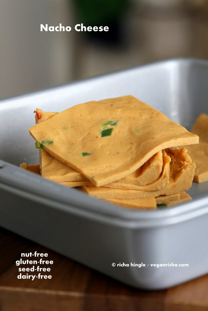 Nut Free Vegan Nacho Cheese Slices | Vegan Richa