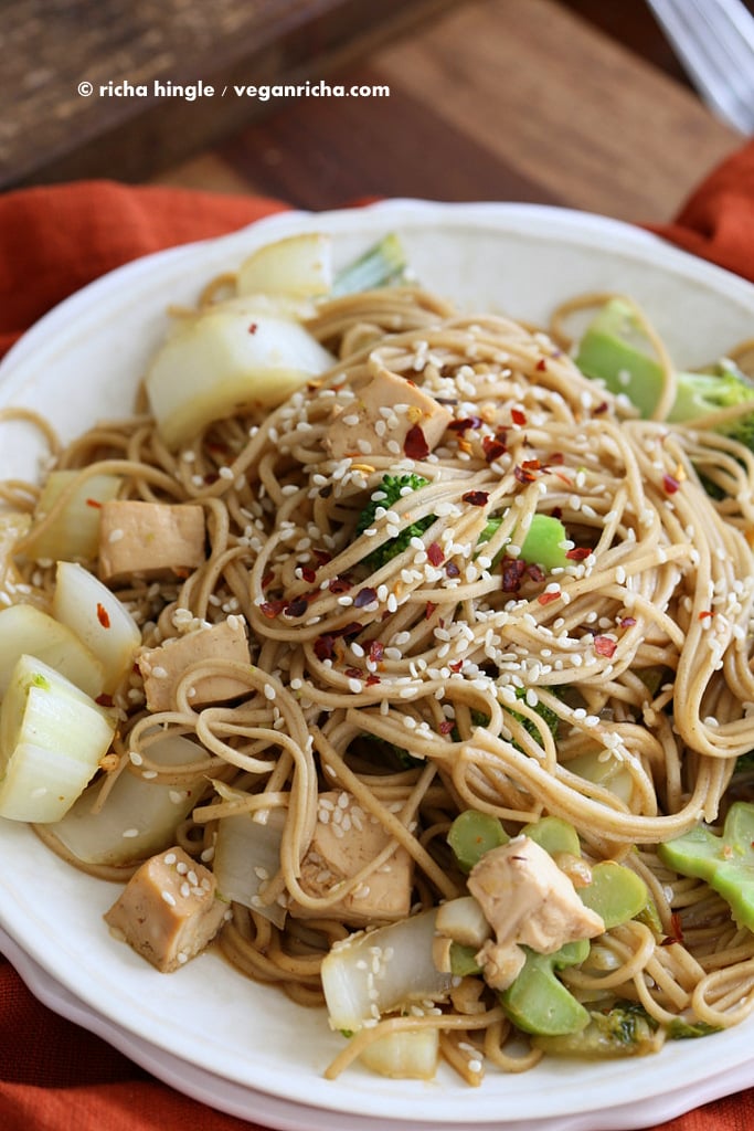 Tofu Broccoli Soba Stir fry |Vegan Richa